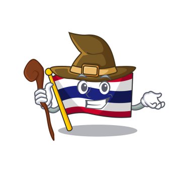 Cadı bayrağı tayland karikatür karakter dolaba saklanır