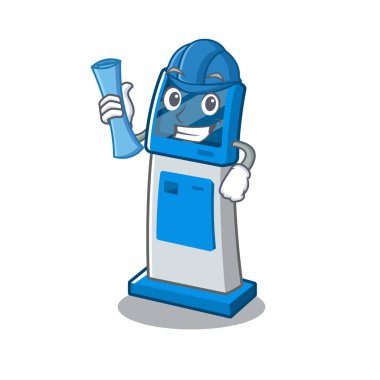 Karikatür şeklinde mimar bilgileri dijital kiosk