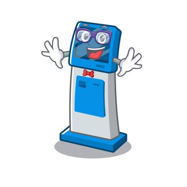 Karikatür şeklinde Geek bilgi dijital kiosk