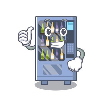 Bir maskot üzerinde şarap otomat kadar Thumbs
