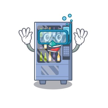 Bir maskot üzerinde Dalış şarap otomat