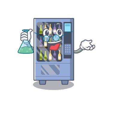 Bir maskot profesör şarap otomat