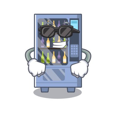 Bir maskot süper serin şarap otomat