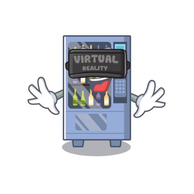 Karakter ile izole sanal gerçeklik şarap otomat