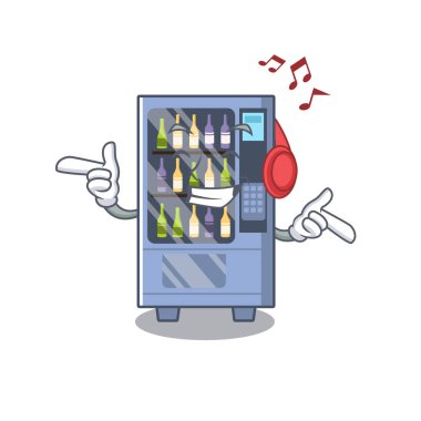 Karakter ile izole müzik şarap otomat dinleme