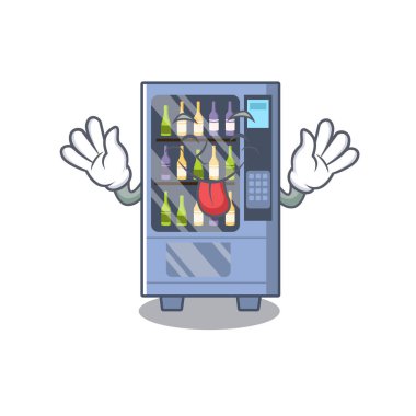 Dil dışarı şarap otomat maskot şeklinde karakter