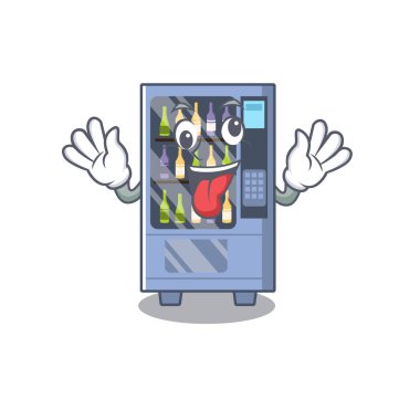 Çılgın şarap otomat maskot şeklinde karakter
