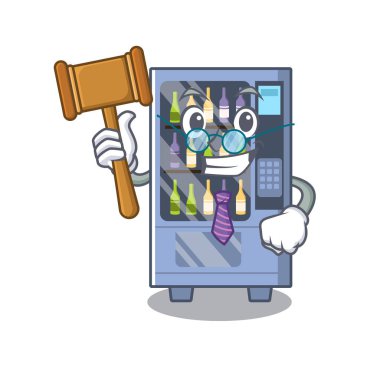 Yargıç şarap otomat maskot şeklinde karakter