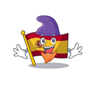 Elf karakteri İspanya bayrakları karikatürler ile oluşturulan