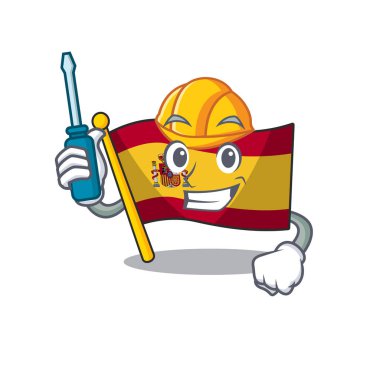 Maskot şeklinde otomotiv bayrağı İspanya