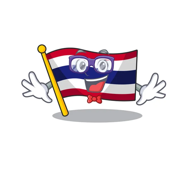 Geek flag thailand isolated with the character — Stock Vector