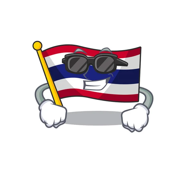 Super cool flag thThailand isolated with the character — стоковый вектор