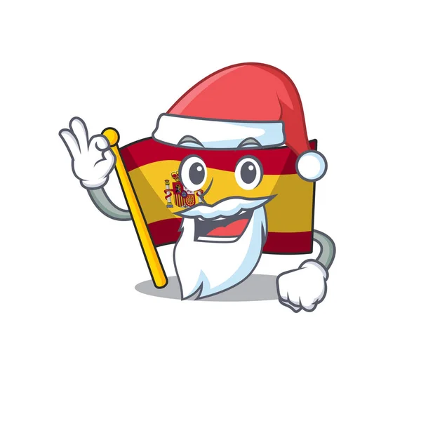 Espadilha bandeira de Santa com a forma de mascote — Vetor de Stock