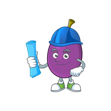 İçecek için maskot ile Mimar winne meyve