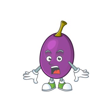 Sürpriz winne meyve sevimli maskot karikatür tarzı