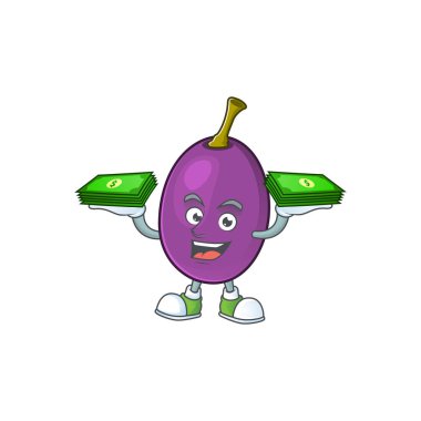 Para çantası winne meyve sevimli maskot karikatür tarzı ile