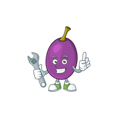 Bir karakter karikatür Mekanik lezzetli winne meyve