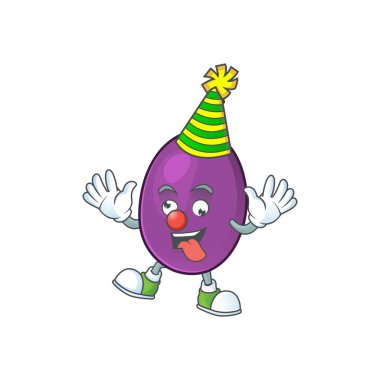 Bir karakter karikatür Palyaço lezzetli winne meyve