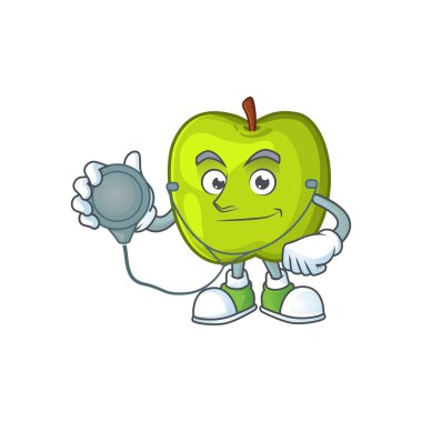 Doktor büyükanne smith yeşil elma karakter maskotu
