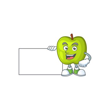 Yeşil elma karakter maskotu kurulu büyükanne smith ile