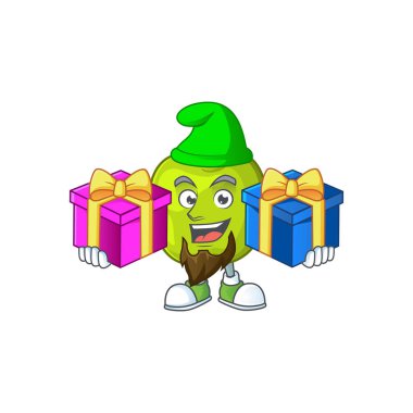 Sağlık maskotu için iki hediye büyükanne smith elma karakteri getir