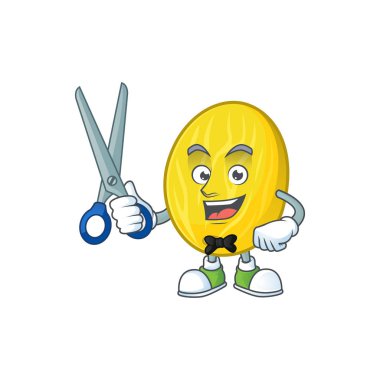 Tatlı maskotu için berber kavun çizgi film karakteri