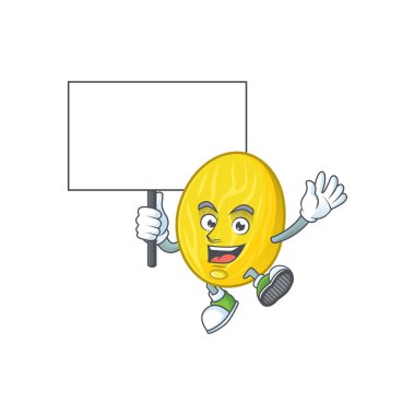 Tatlı maskotu için tahta kavun çizgi film karakteri getir