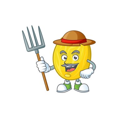 Tatlı maskotu için Çiftçi kavun çizgi film karakteri