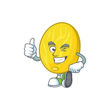 Beyaz arka planda kavun çizgi film karakteri kadar Thumbs