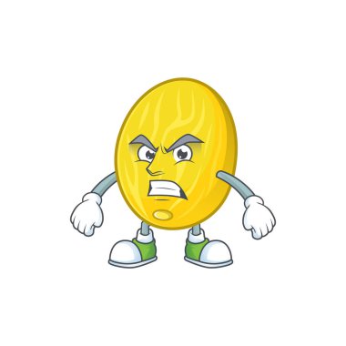 Beyaz arka planda melon çizgi film karakteri scream