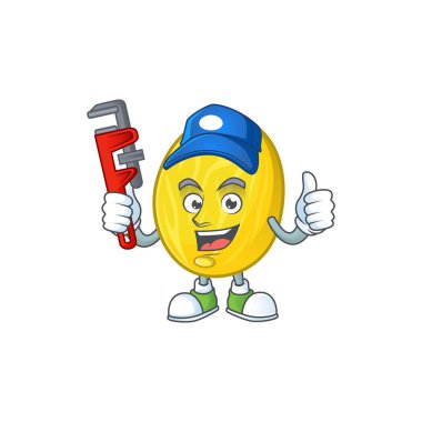 Sağlık maskotu için Tesisatçı kavun çizgi film karakteri