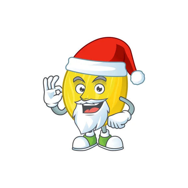 Santa melon cartoon character for health mascot — Stock Vector