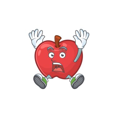 Sağlık tatlı için başarılı elma meyve karakter maskot