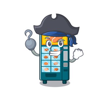 Korsan fırın otomat karikatür izole