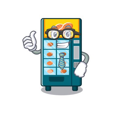 Karakter şeklinde işadamı fırın otomat