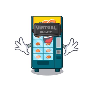 Bir maskot sanal gerçeklik fırın otomat