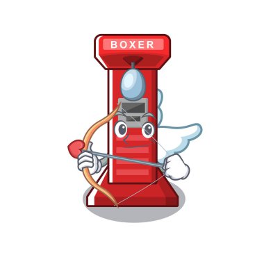 Cupid boks oyun makinesi maskot izole