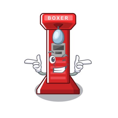 Karikatür wink boks oyunu makinesi