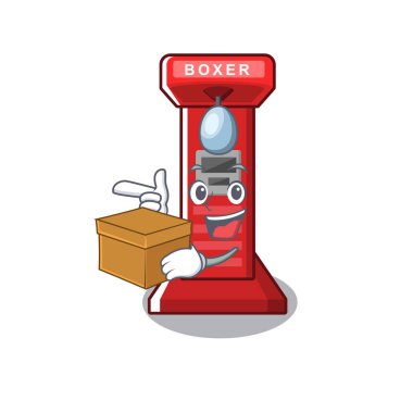 Karikatür kutu boks oyun makinesi ile