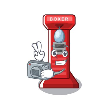Karakter fotoğrafçı boks oyun makinesi