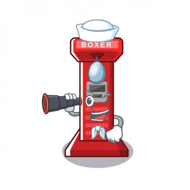 Karakterdüroküler boks oyun makinesi ile Denizci