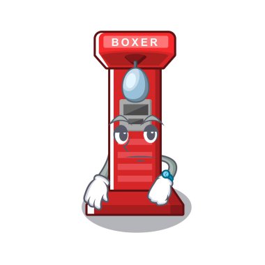 Karikatür şeklinde bekleyen boks oyunu makinesi