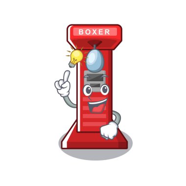 Karikatür şeklinde bir fikir boks oyun makinesi var