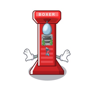 Karikatür şeklinde Para göz boks oyun makinesi