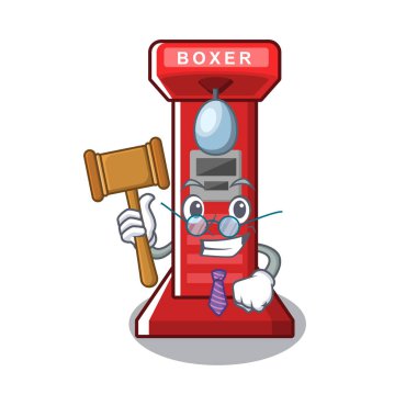 Karikatür şeklinde Yargıç boks oyunu makinesi