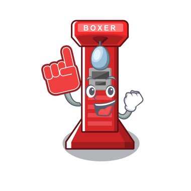 Karikatür şeklinde köpük parmak boks oyunu makinesi