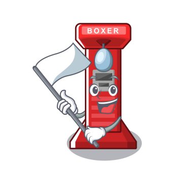 Karikatür şeklinde bayrak boks oyun makinesi ile