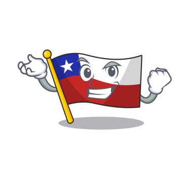 Başarılı bayrak şili karikatür ile izole