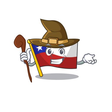 Karakter çekmecesinde cadı bayrağı şili maskotu