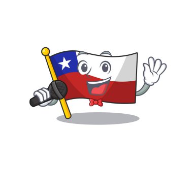 Karakter çekmecesinde şarkı bayrağı şili maskotu